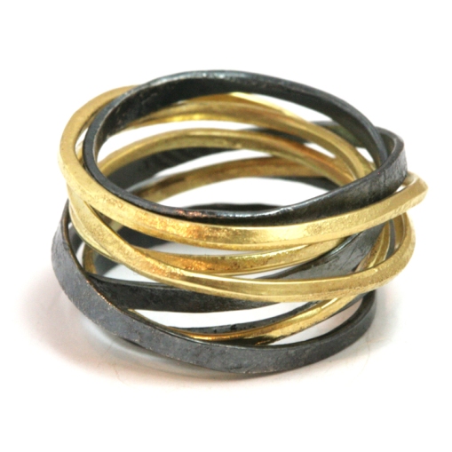 Pamela Bosco, Silver & Gold Wrap Ring